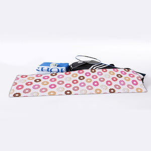 Pastel Donut Pattern Print Sports Towel