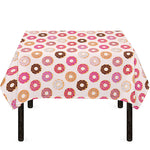Pastel Donut Pattern Print Tablecloth