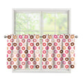 Pastel Donut Pattern Print Tier Curtains