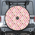 Pastel Donut Pattern Print Tire Cover With Camera Hole