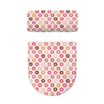 Pastel Donut Pattern Print Toilet Lid And Tank Cover Set