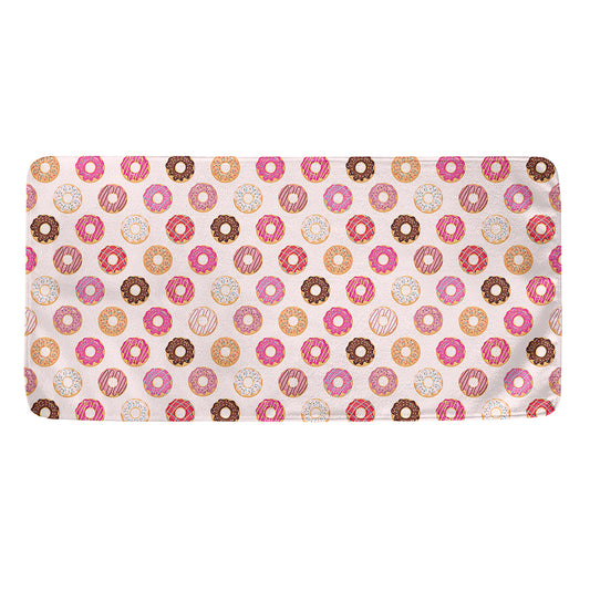 Pastel Donut Pattern Print Towel