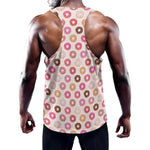 Pastel Donut Pattern Print Training Tank Top