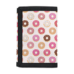 Pastel Donut Pattern Print Trifold Wallet