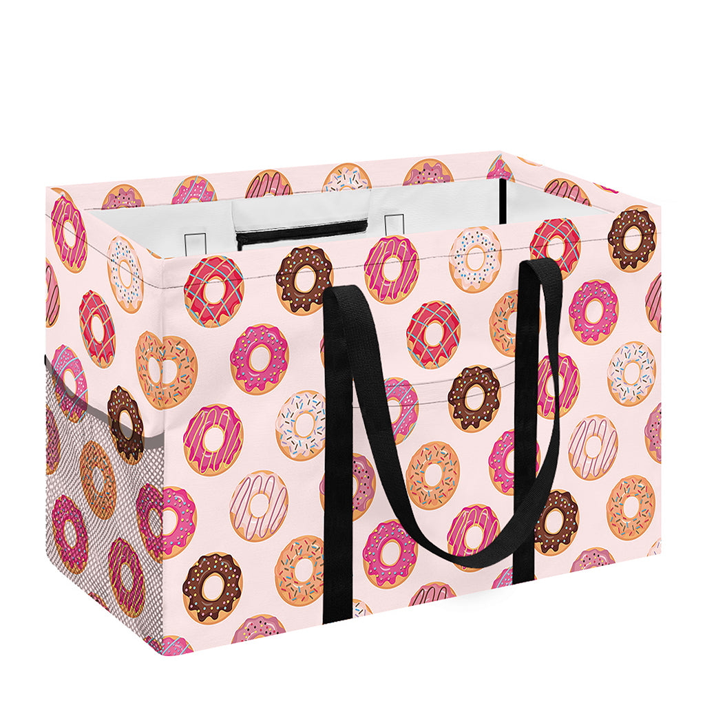 Pastel Donut Pattern Print Utility Tote Bag