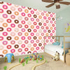 Pastel Donut Pattern Print Wall Sticker