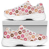 Pastel Donut Pattern Print White Chunky Shoes