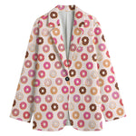 Pastel Donut Pattern Print Women's Blazer