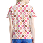 Pastel Donut Pattern Print Women's Polo Shirt