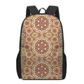 Pastel Ethnic Mandala Print 17 Inch Backpack