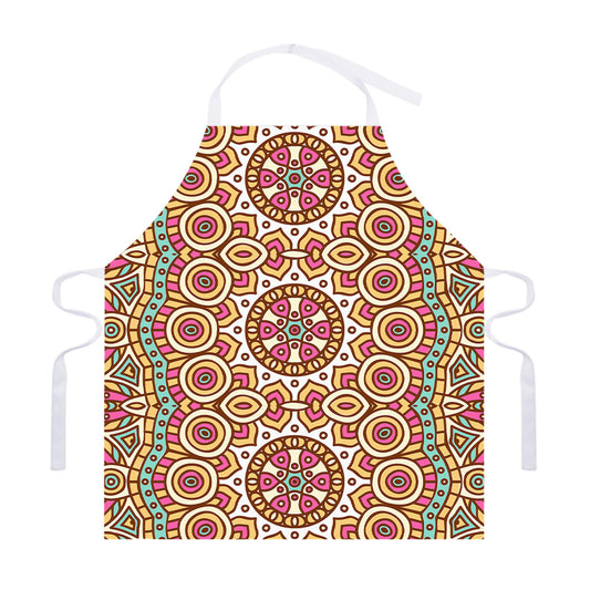 Pastel Ethnic Mandala Print Adjustable Apron