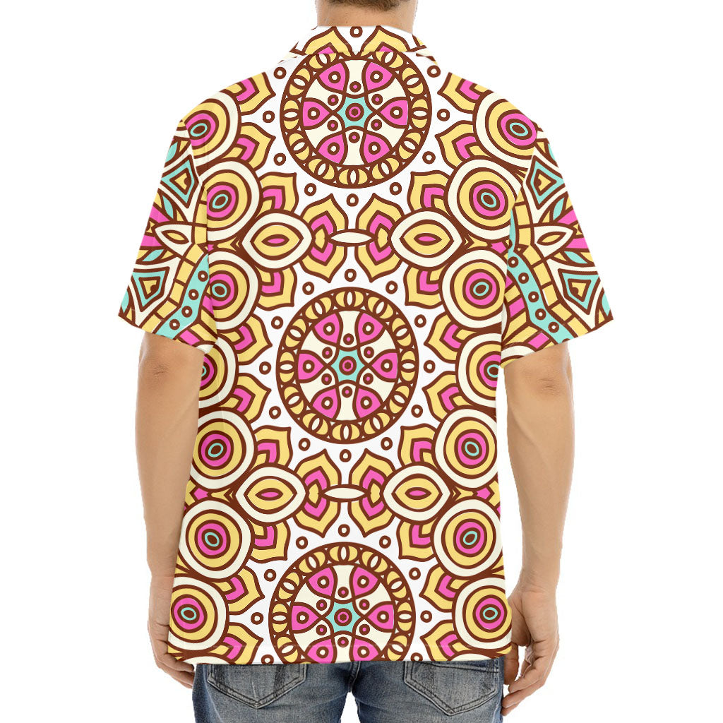 Pastel Ethnic Mandala Print Aloha Shirt
