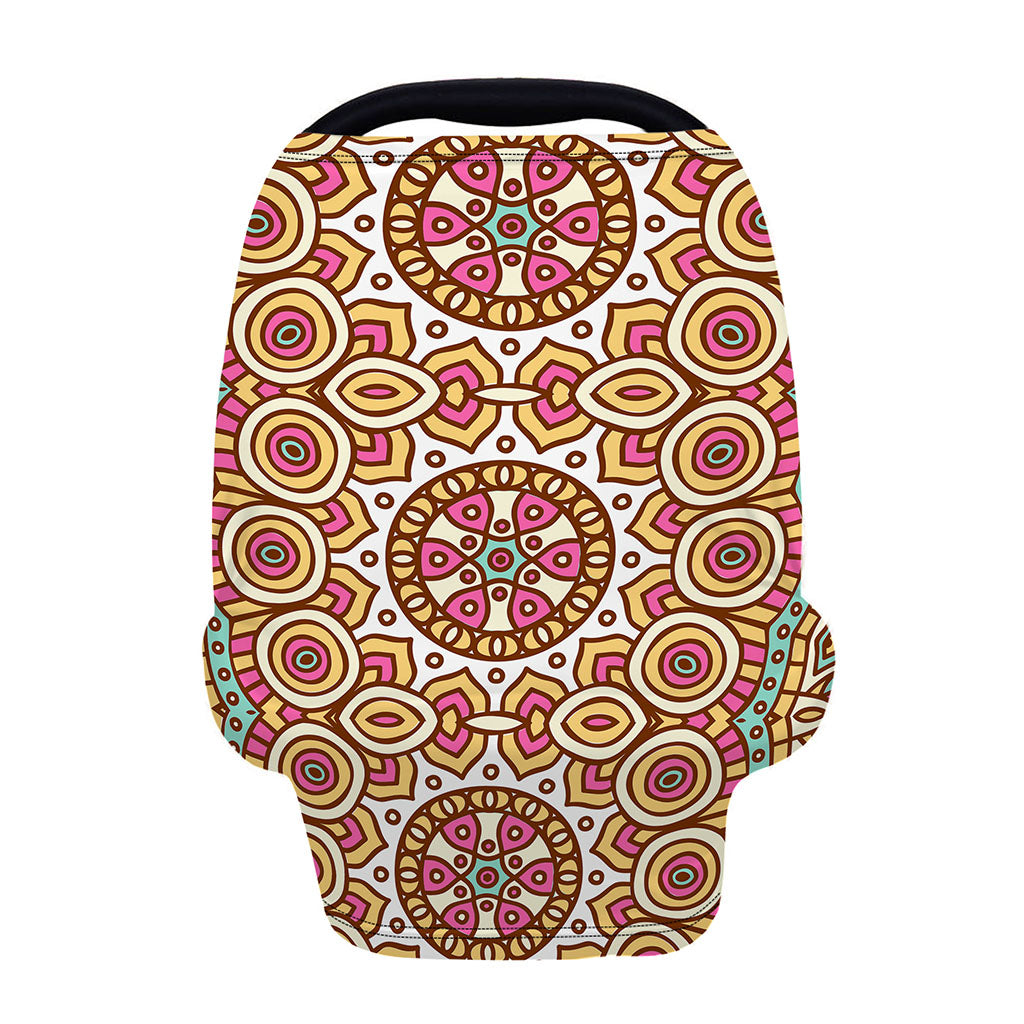 Pastel Ethnic Mandala Print Baby Seat Cover