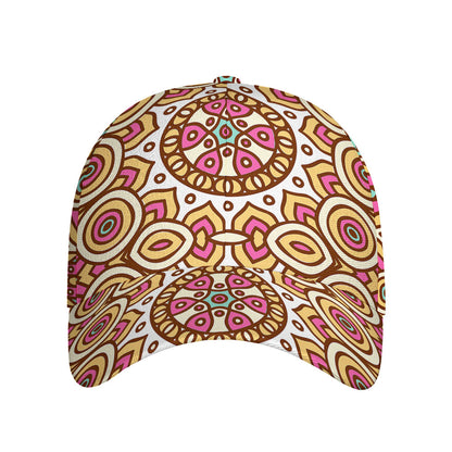 Pastel Ethnic Mandala Print Baseball Cap