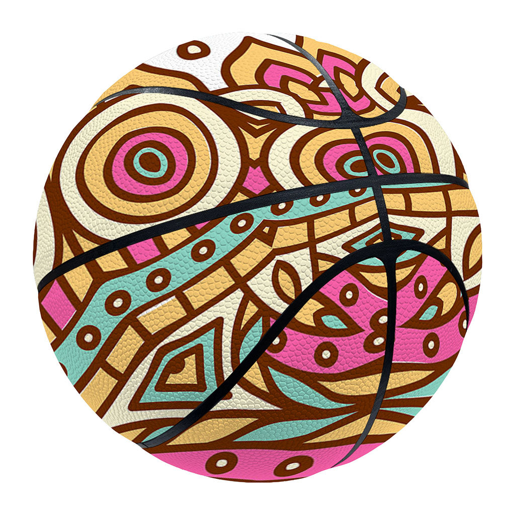Pastel Ethnic Mandala Print Basketball