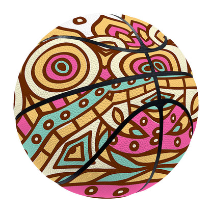 Pastel Ethnic Mandala Print Basketball