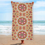 Pastel Ethnic Mandala Print Beach Towel