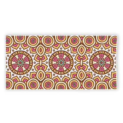Pastel Ethnic Mandala Print Beach Towel