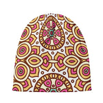 Pastel Ethnic Mandala Print Beanie