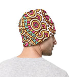Pastel Ethnic Mandala Print Beanie