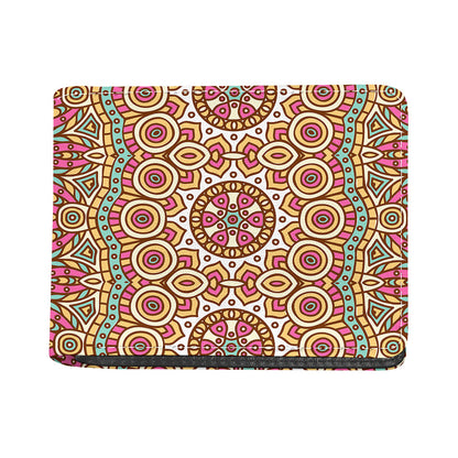 Pastel Ethnic Mandala Print Bifold Wallet