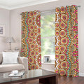 Pastel Ethnic Mandala Print Dimout Grommet Curtains