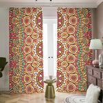 Pastel Ethnic Mandala Print Blackout Pencil Pleat Curtains