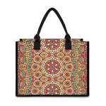 Pastel Ethnic Mandala Print Canvas Tote Bag
