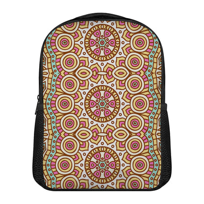 Pastel Ethnic Mandala Print Casual Backpack