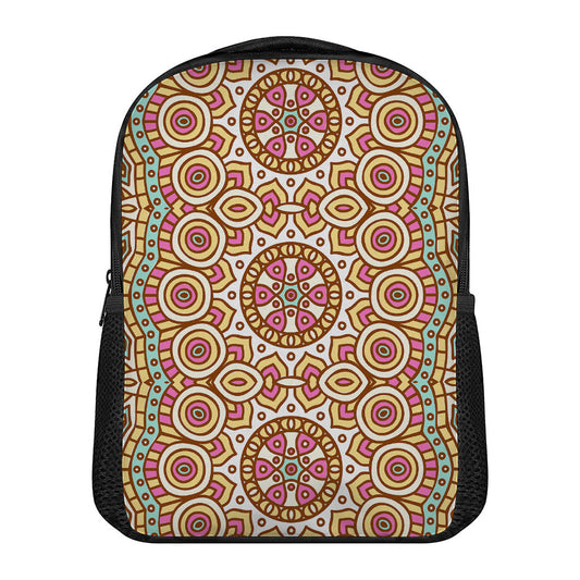 Pastel Ethnic Mandala Print Casual Backpack