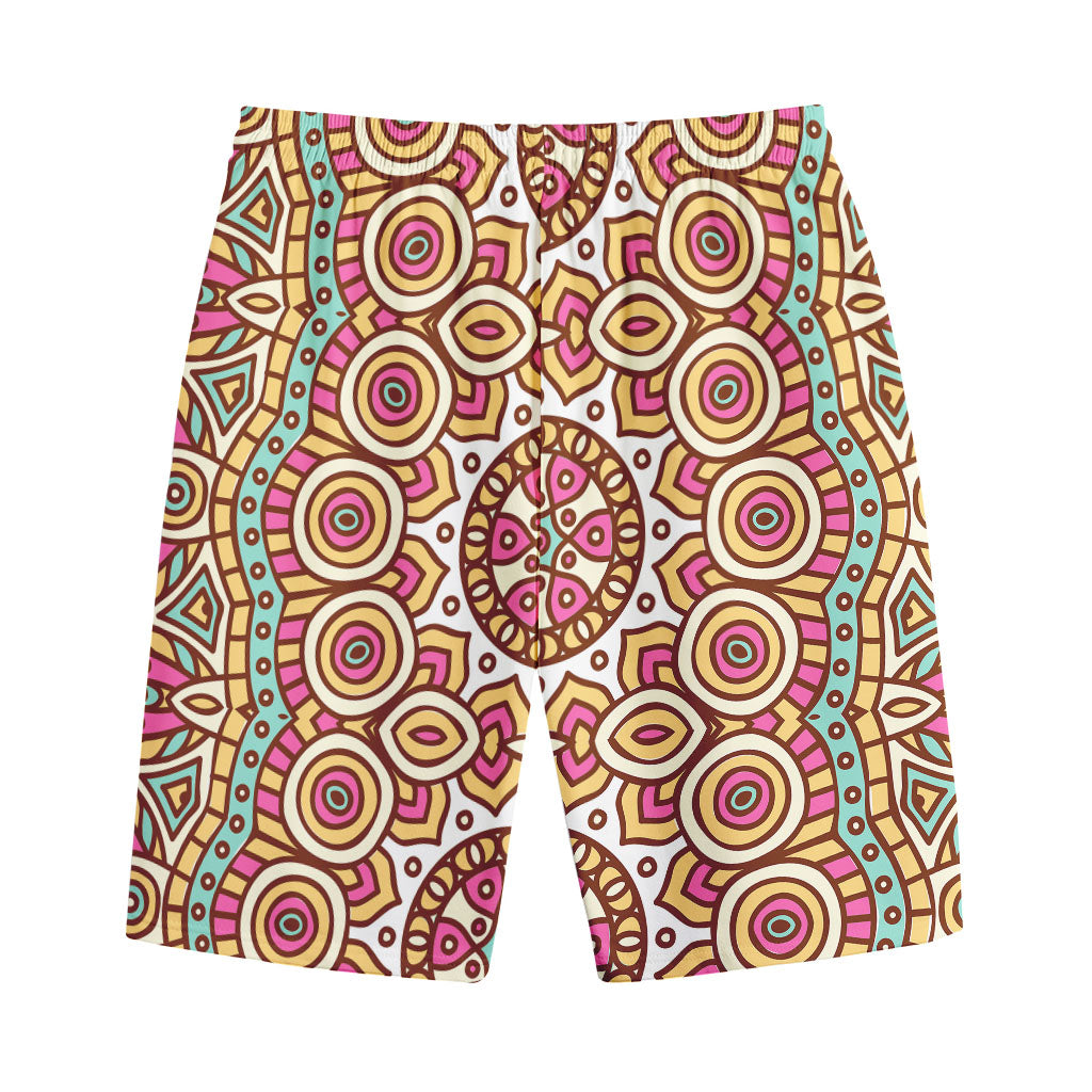 Pastel Ethnic Mandala Print Cotton Shorts