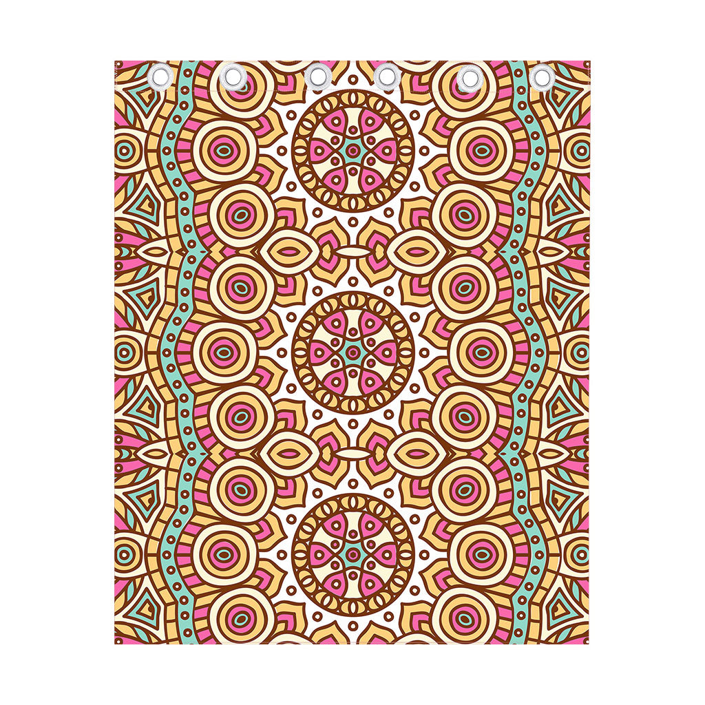 Pastel Ethnic Mandala Print Curtain