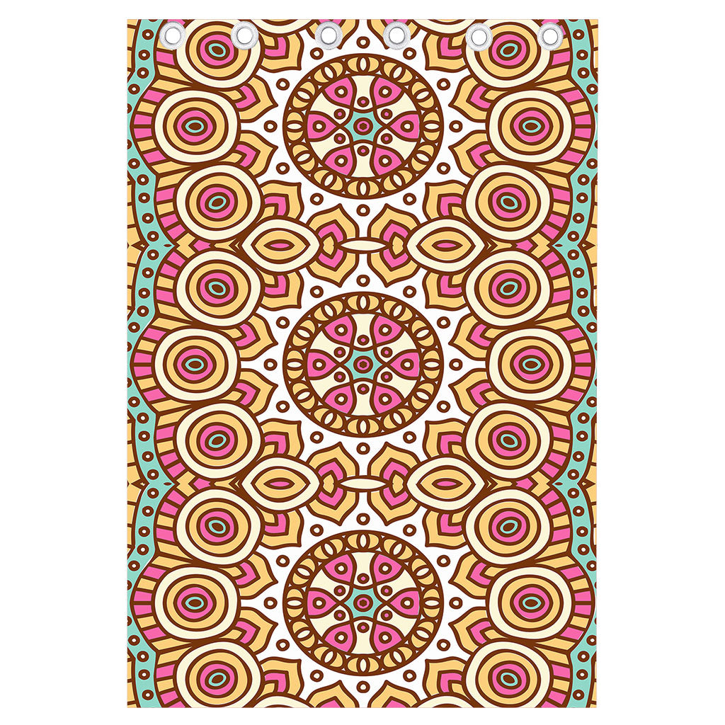 Pastel Ethnic Mandala Print Curtain