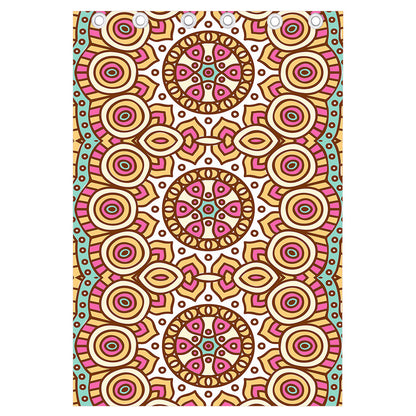Pastel Ethnic Mandala Print Curtain