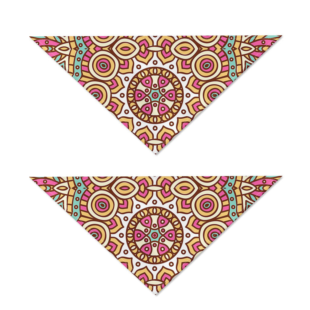 Pastel Ethnic Mandala Print Dog Bandana
