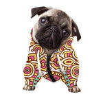 Pastel Ethnic Mandala Print Dog Zip Up Hoodie