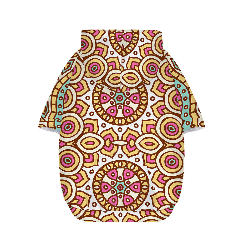 Pastel Ethnic Mandala Print Dog Zip Up Hoodie