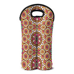Pastel Ethnic Mandala Print Double Neoprene Wine Tote