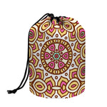 Pastel Ethnic Mandala Print Drawstring Makeup Bag