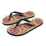 Pastel Ethnic Mandala Print Flip Flops