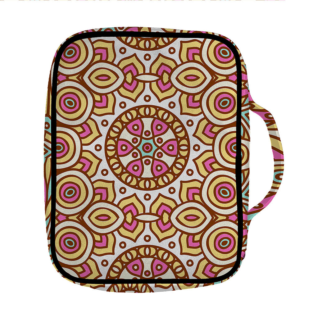 Pastel Ethnic Mandala Print Front Pocket Bible Bag