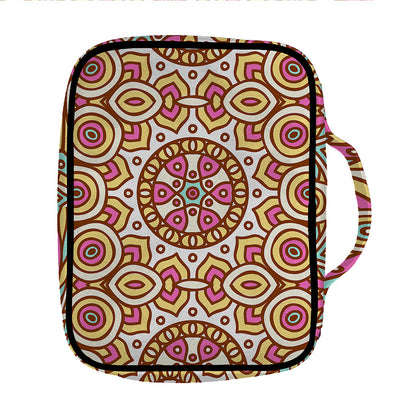 Pastel Ethnic Mandala Print Front Pocket Bible Bag