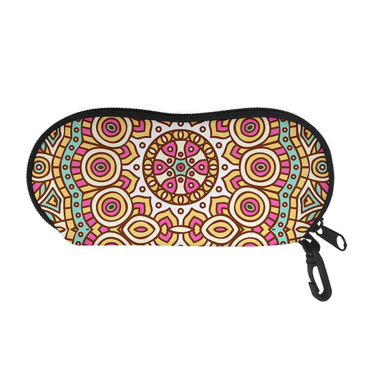 Pastel Ethnic Mandala Print Glasses Case
