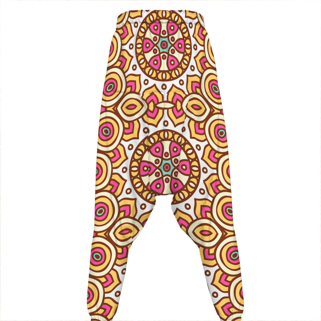 Pastel Ethnic Mandala Print Hammer Pants