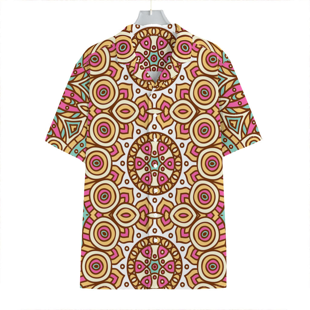 Pastel Ethnic Mandala Print Hawaiian Shirt