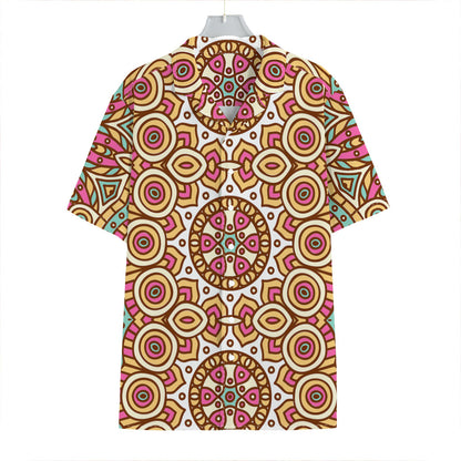 Pastel Ethnic Mandala Print Hawaiian Shirt