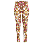 Pastel Ethnic Mandala Print High-Waisted Pocket Leggings
