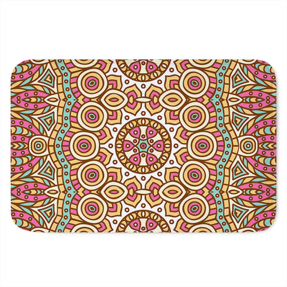 Pastel Ethnic Mandala Print Indoor Door Mat