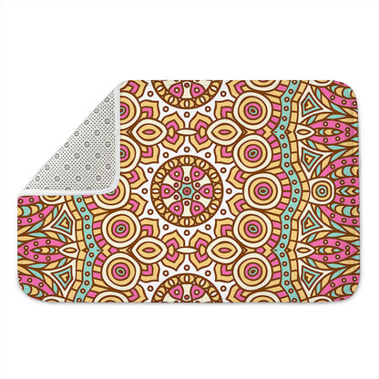 Pastel Ethnic Mandala Print Indoor Door Mat