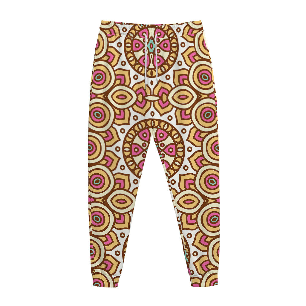 Pastel Ethnic Mandala Print Jogger Pants